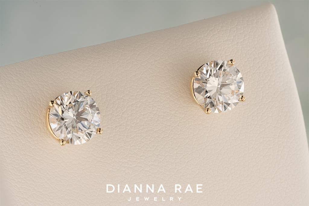 2.14 Carat Yellow Gold Lab-Grown Diamond Studs