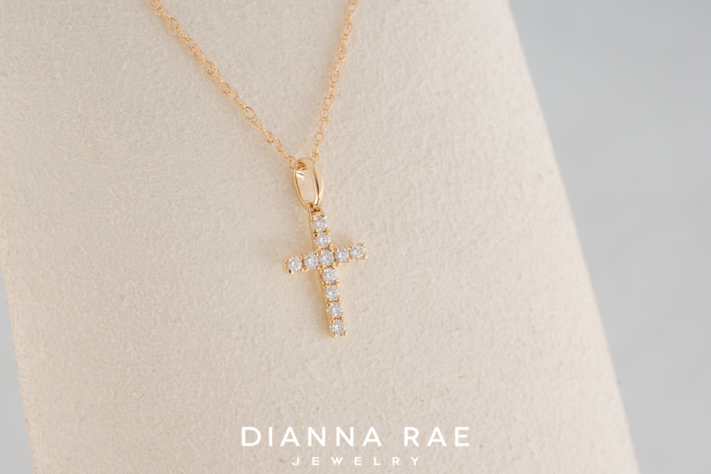 Dainty Diamond Cross Pendant