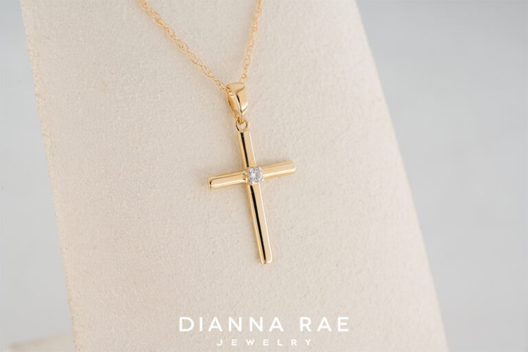 Gold Diamond Cross Necklace