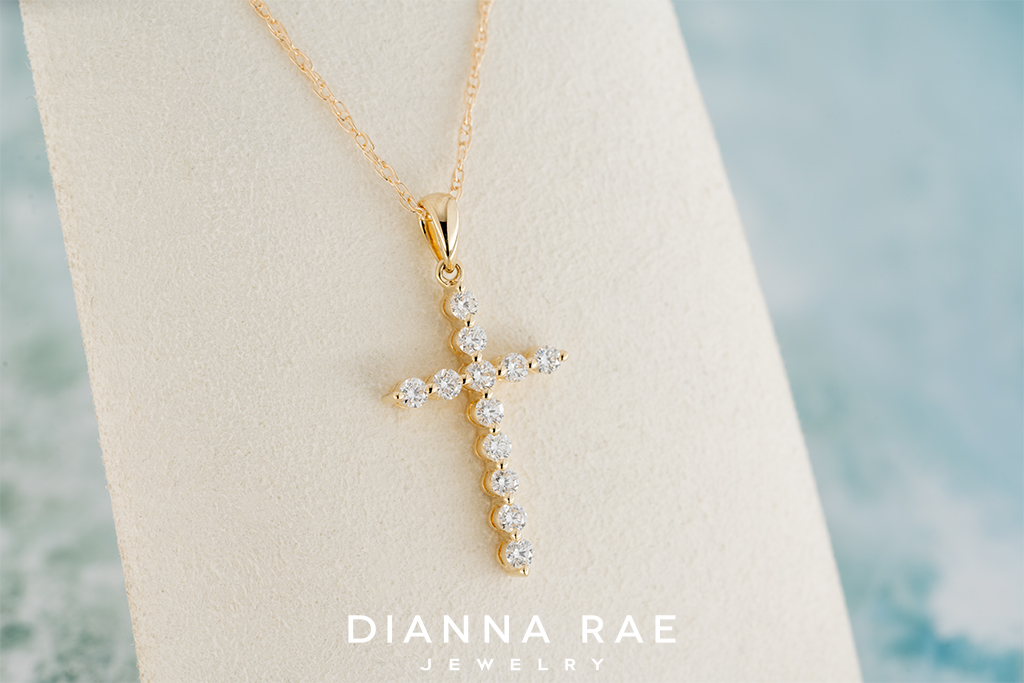 Natural Diamond Cross Necklace