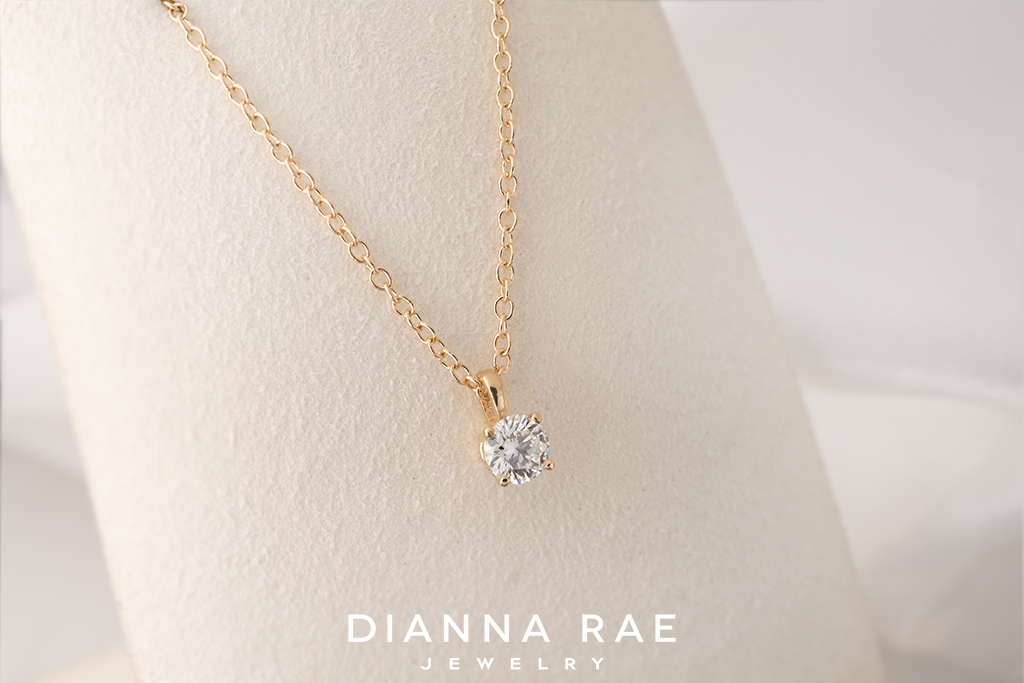 Solitaire 0.32 Carat Lab-Grown Diamond Pendant