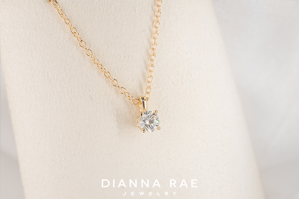 Solitaire 0.34 Carat Lab-Grown Diamond Pendant