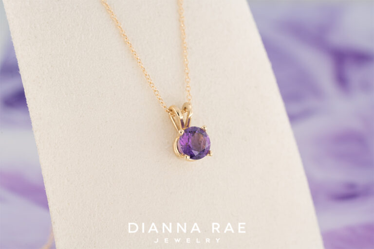 10K Yellow Gold Amethyst Pendant
