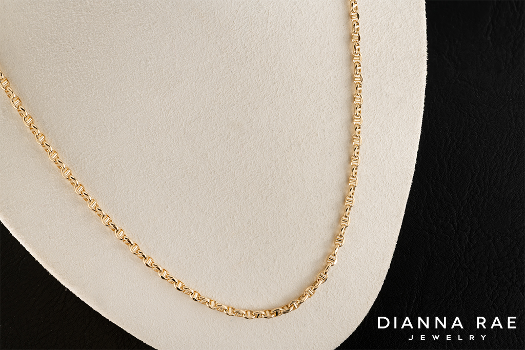 14K Yellow Gold Anchor Chain
