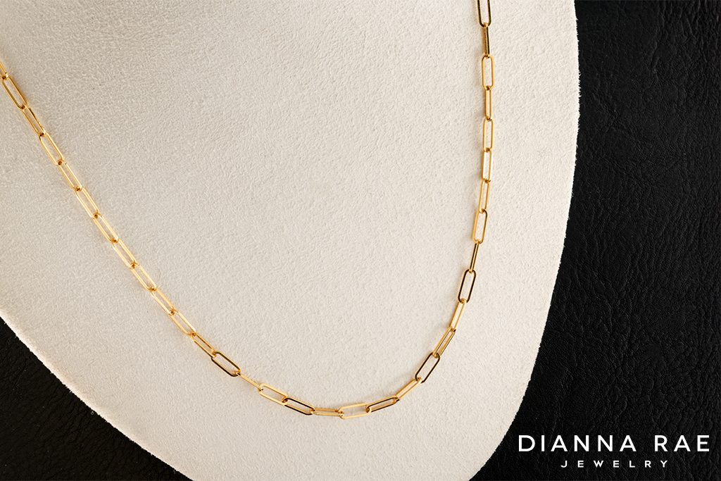 14K Yellow Gold Paperclip Chain
