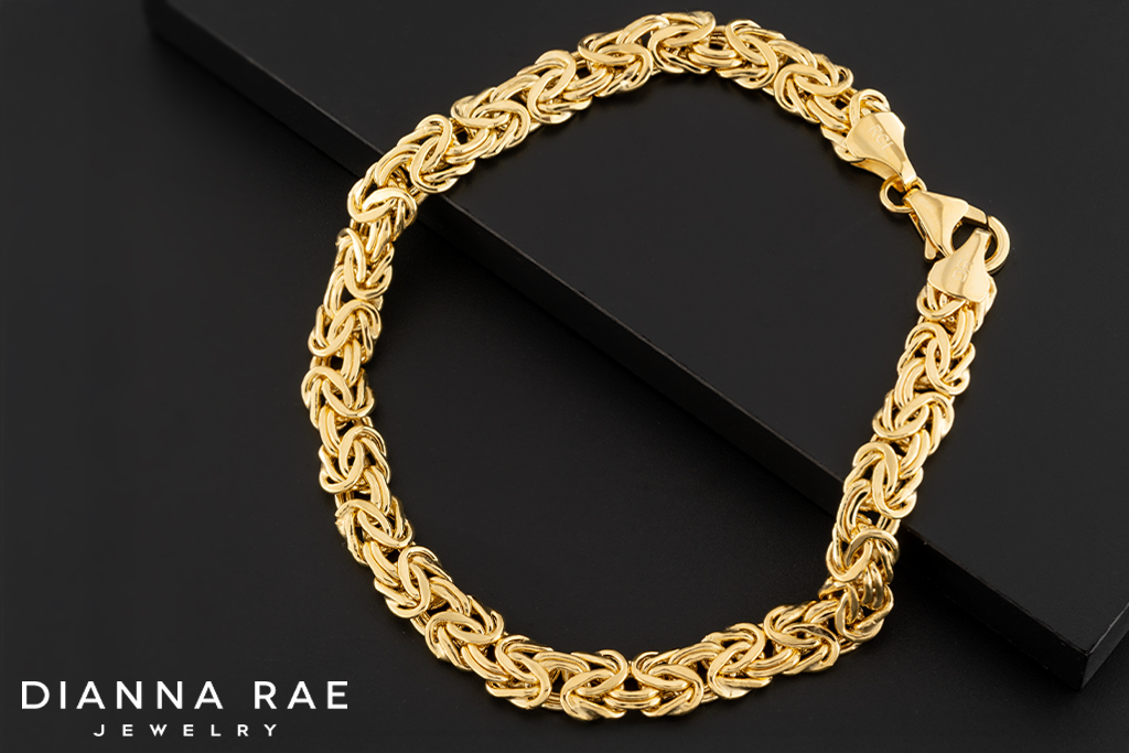 14K Yellow Gold Byzantine Bracelet