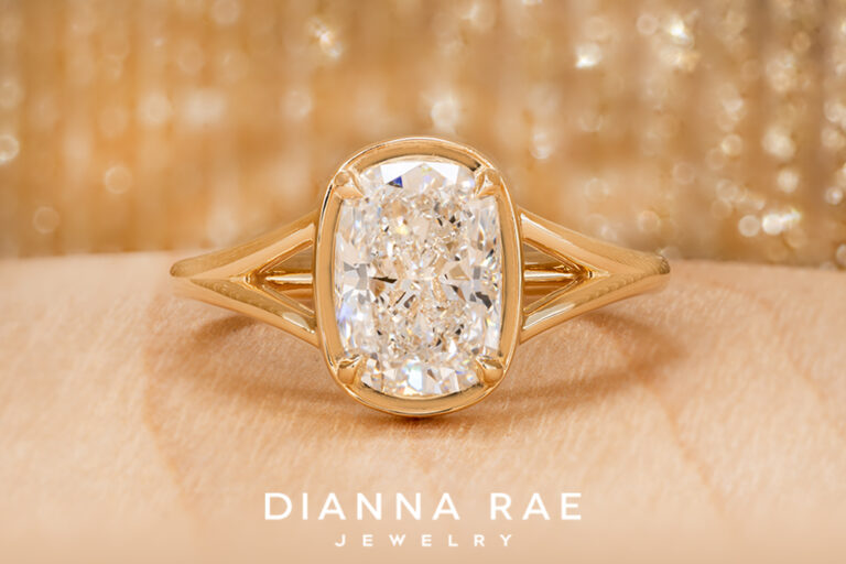 Elongated Cushion Diamond Ring