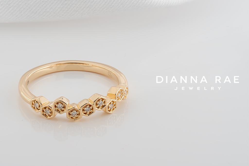 Honeycomb Diamond Band