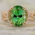 200 00677 Green Tourmaline and Diamond Ring 1 - Home