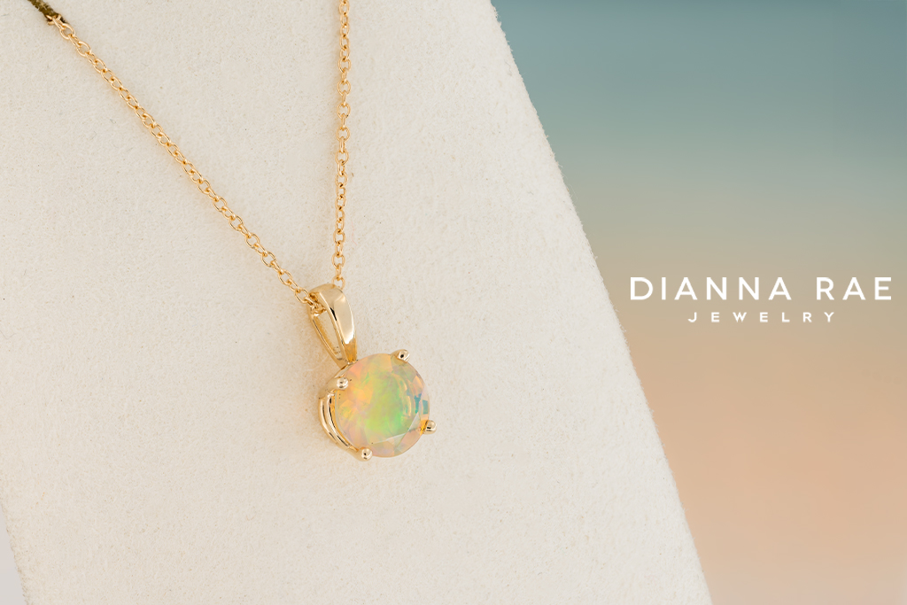 10K Yellow Gold Ethiopian Opal Pendant