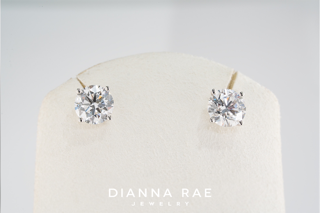 4.10 Carat White Gold Lab-Grown Diamond Studs