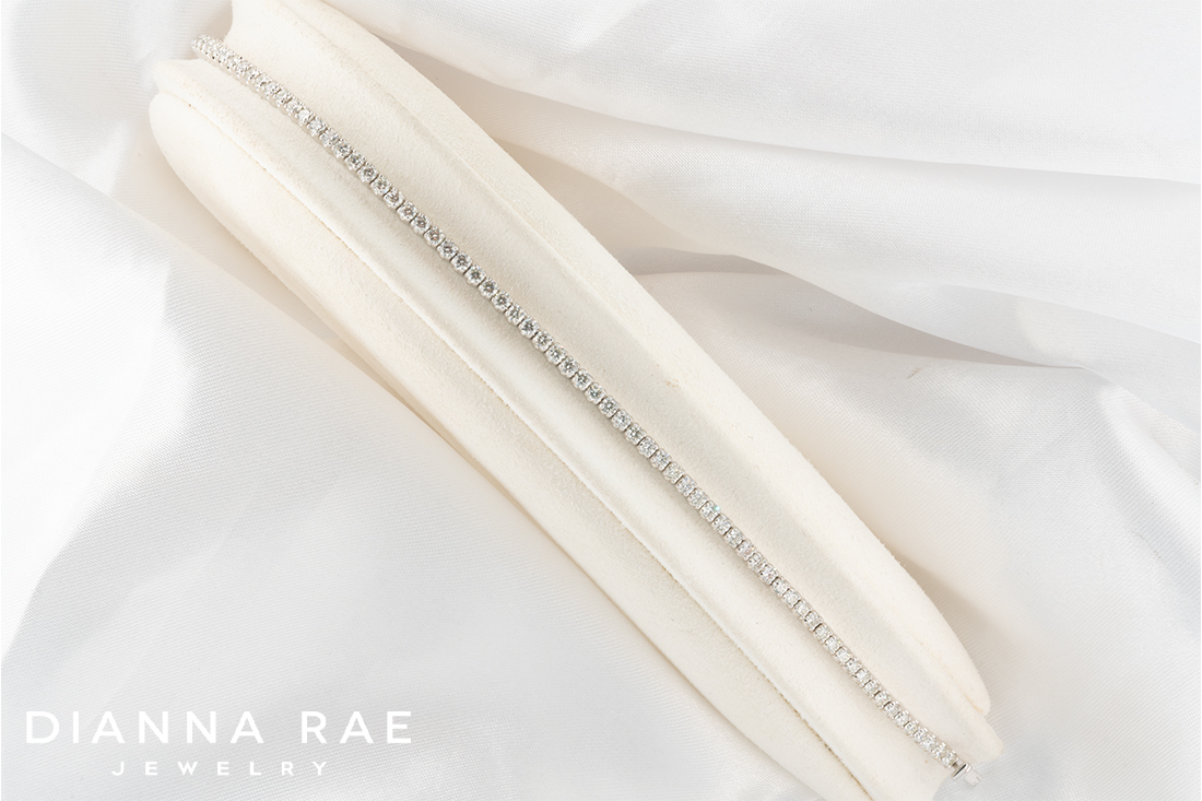 3.15 Carat White Gold Lab-Grown Diamond Tennis Bracelet