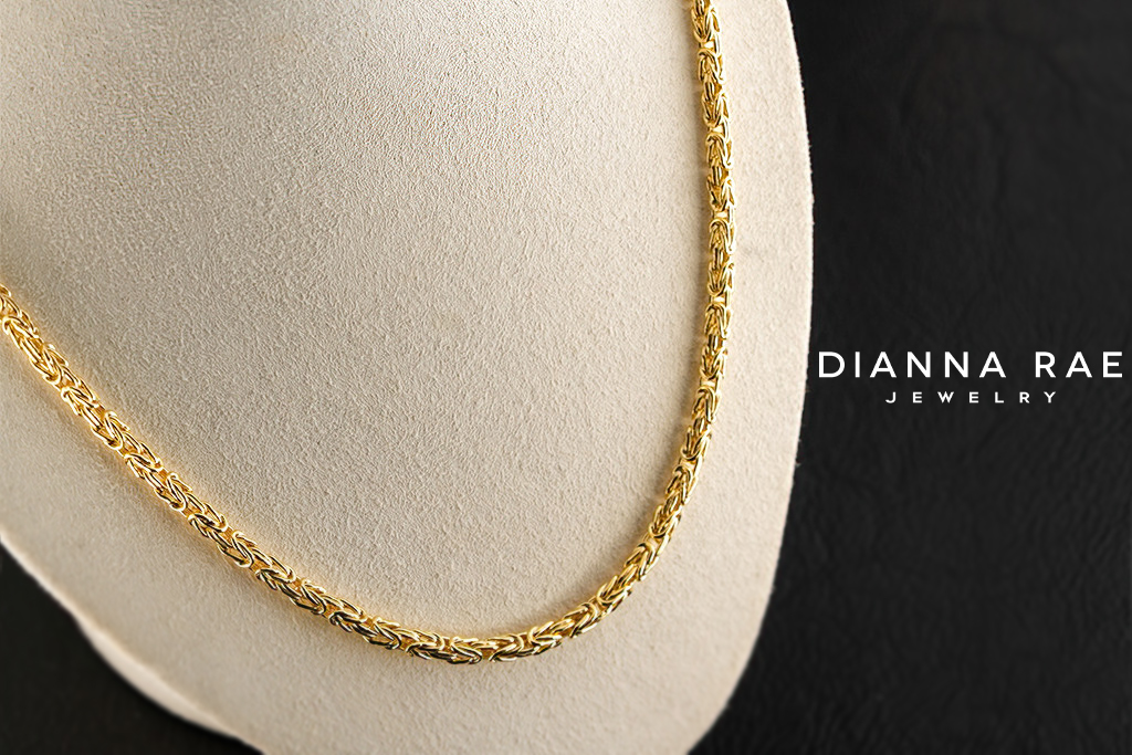 14K Yellow Gold Byzantine Necklace
