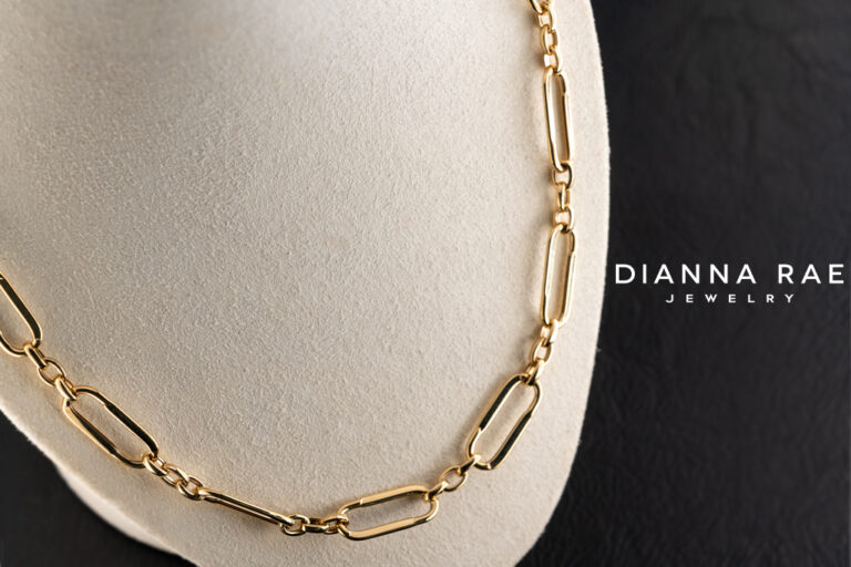 14K Yellow Gold Fancy Paperclip Chain