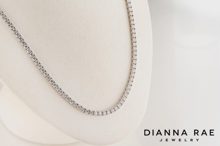 White Gold 13.91 Carat Tennis Necklace