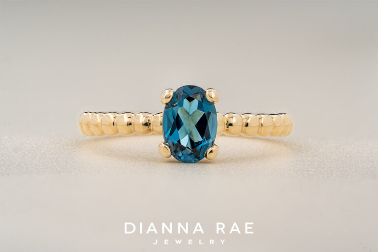 10K Yellow Gold London Blue Topaz Ring