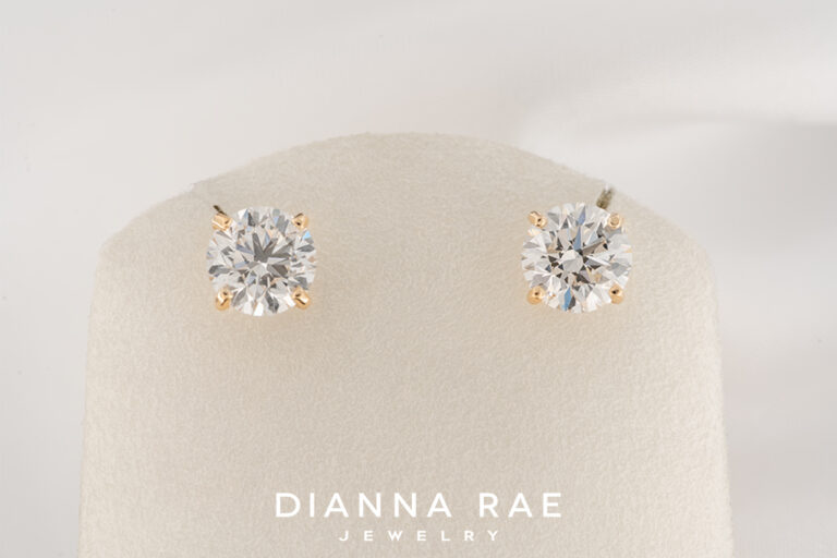 4.00 Carat Yellow Gold Lab-Grown Diamond Studs