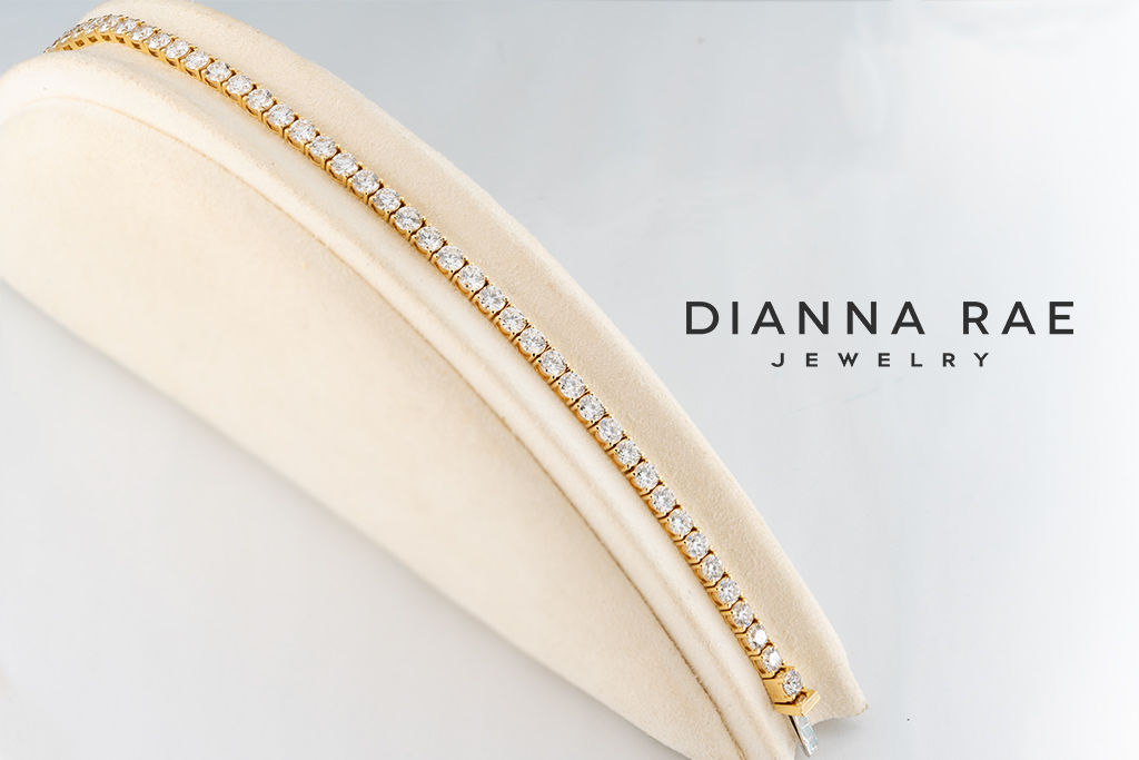 7.10 Carat Yellow Gold Lab-Grown Diamond Tennis Bracelet