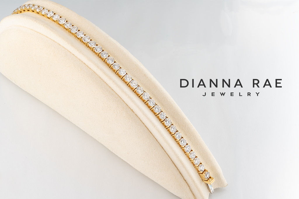 10.02 Carat Yellow Gold Lab-Grown Diamond Tennis Bracelet