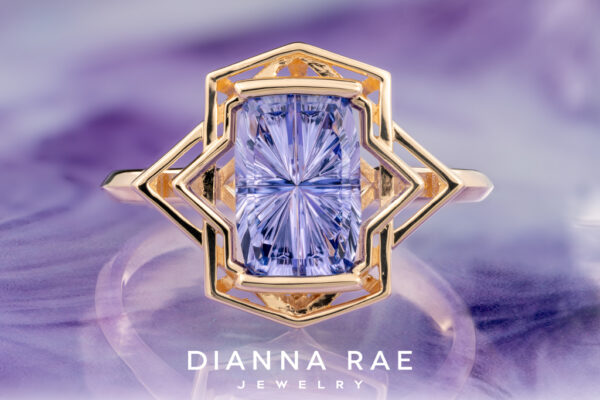200 00724 Tanzanite Ring - John Dyer Cut Tanzanite Geometric Ring