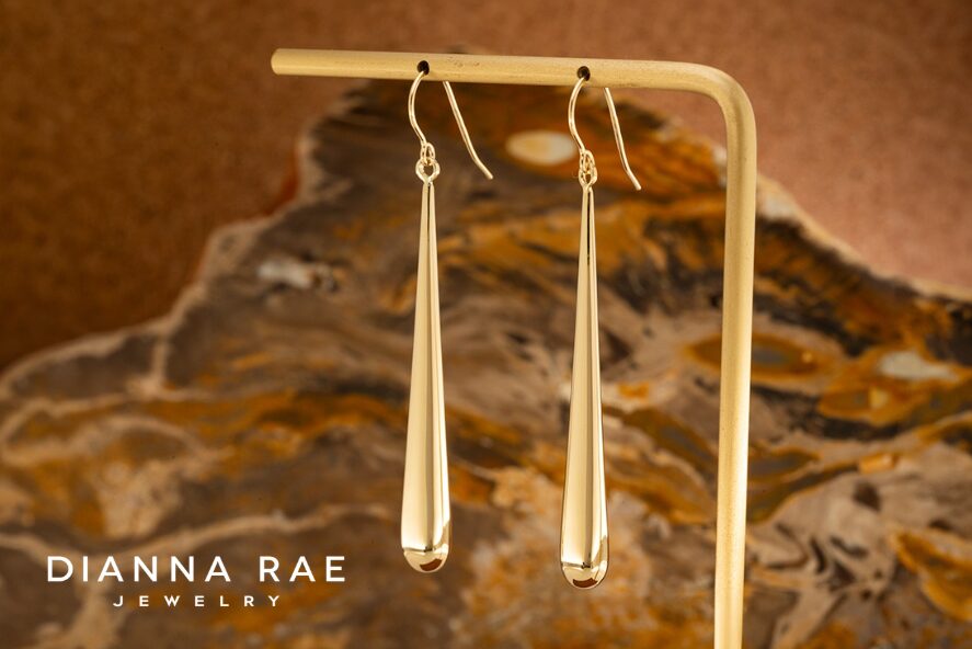14K Yellow Gold Drop Earrings